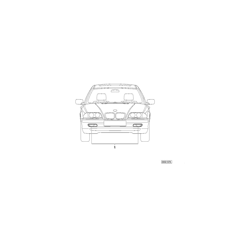 Genuine BMW 63170010517 E39 Installing Set Fog Lamps (Inc. 525tds, 525td & 525d) | ML Performance US Car Parts