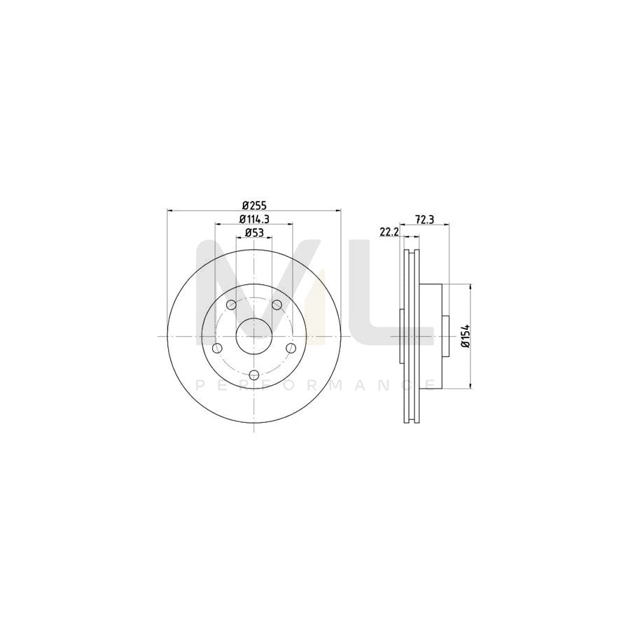 TEXTAR 92079100 Brake Disc for MAZDA 929 III Saloon (HC) Internally Vented, with wheel hub, without wheel studs | ML Performance Car Parts