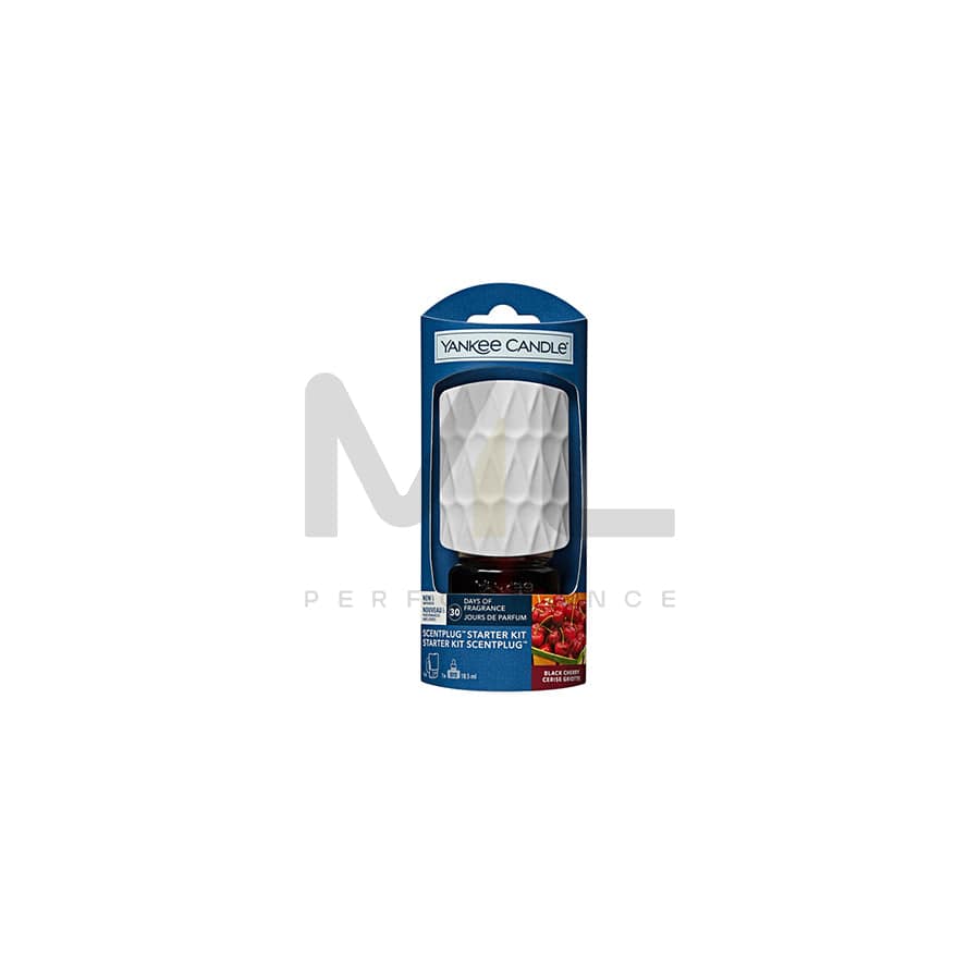 Yankee Candle Car Air Freshener - Black Cherry Refill + 1 x Organic Base Unit