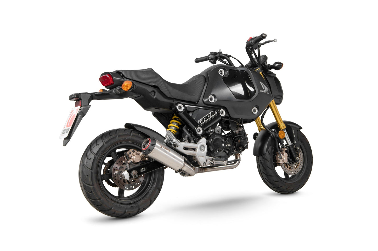 Scorpion PHA199SYSSEO Honda MSX 125 Red Power Full System - Brushed Stainless Steel Sleeve | ML Performance US US