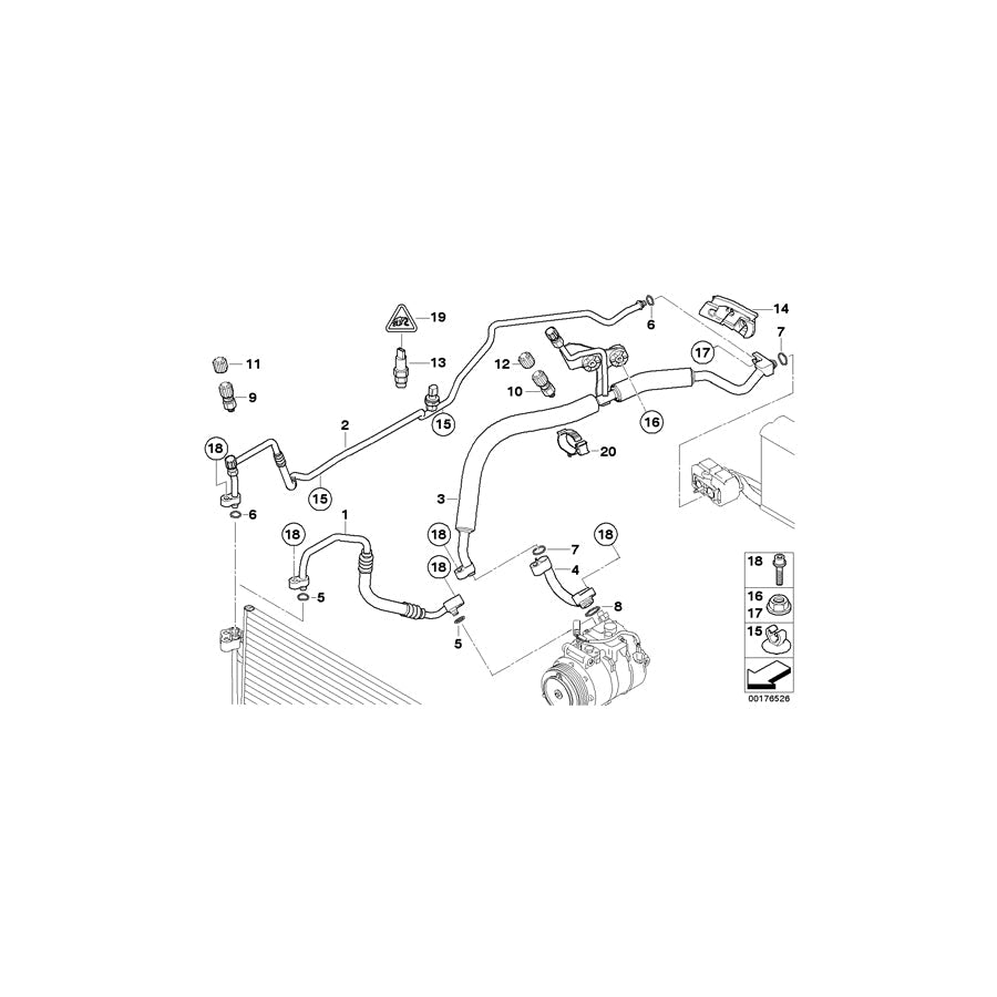 Genuine BMW 64509194765 E63 E60 Hose Clamp (Inc. 535d, 528xi & 530d) | ML Performance US