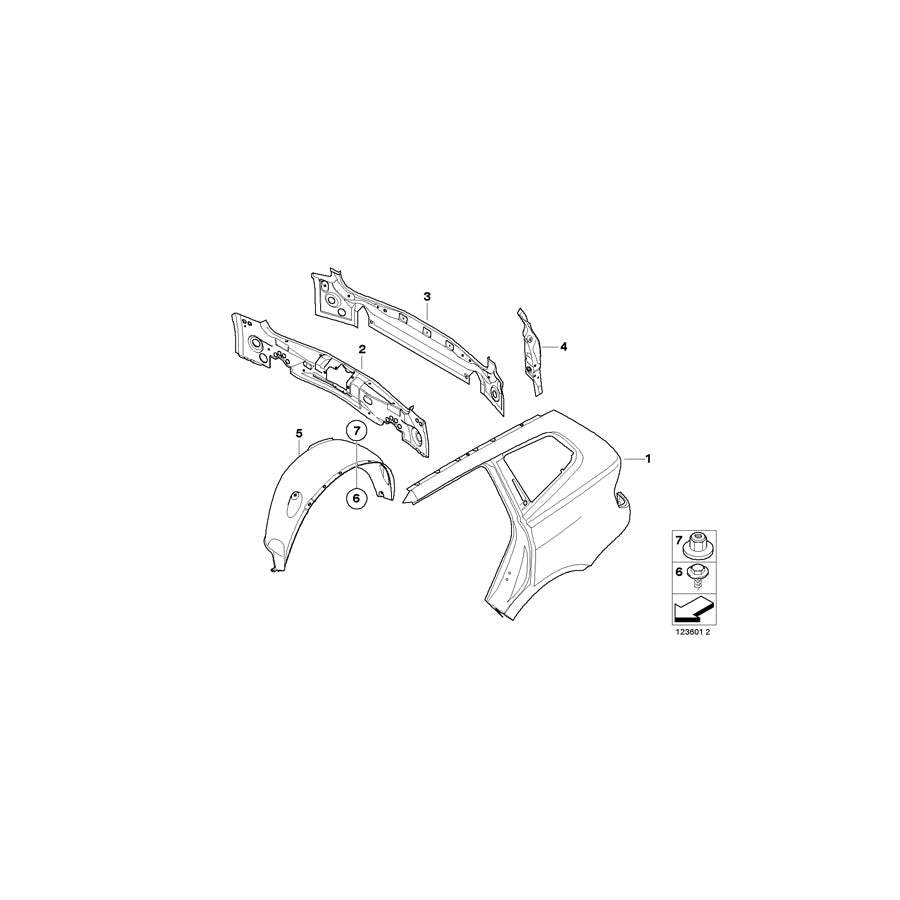 Genuine BMW 51713400057 E83 Cover, Wheell Housing, Rear Left (Inc. X3 2.5si, X3 2.5i & X3 2.0i) | ML Performance US