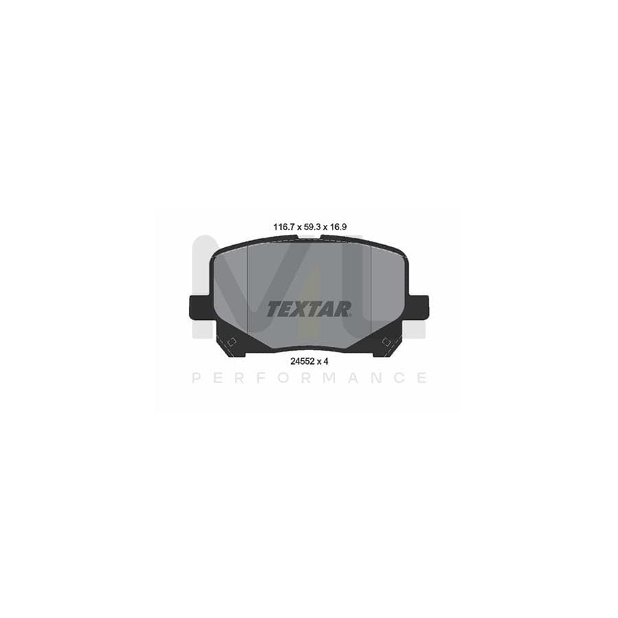TEXTAR 2452201 Brake pad set for TOYOTA Previa / Estima II (XR30) not prepared for wear indicator | ML Performance Car Parts