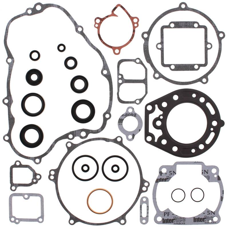 Vertex Pistons Vertex Gaskets 97-05 Kawasaki KDX220 Complete Gasket Kit w/ Oil Seals