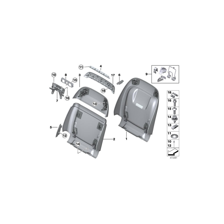 Genuine BMW 52107409615 G11 G31 G12 Rear Section, Comfort Seat, Lower MOKKA (Inc. 630i, 620dX & 620d) | ML Performance US Car Parts