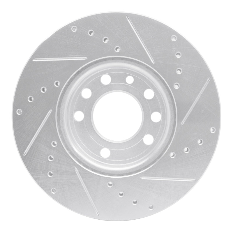 R1 Concepts R1 03-11 Cadillac BLS (Mexico) Front Left Drilled & Slotted Silver Brake Rotor