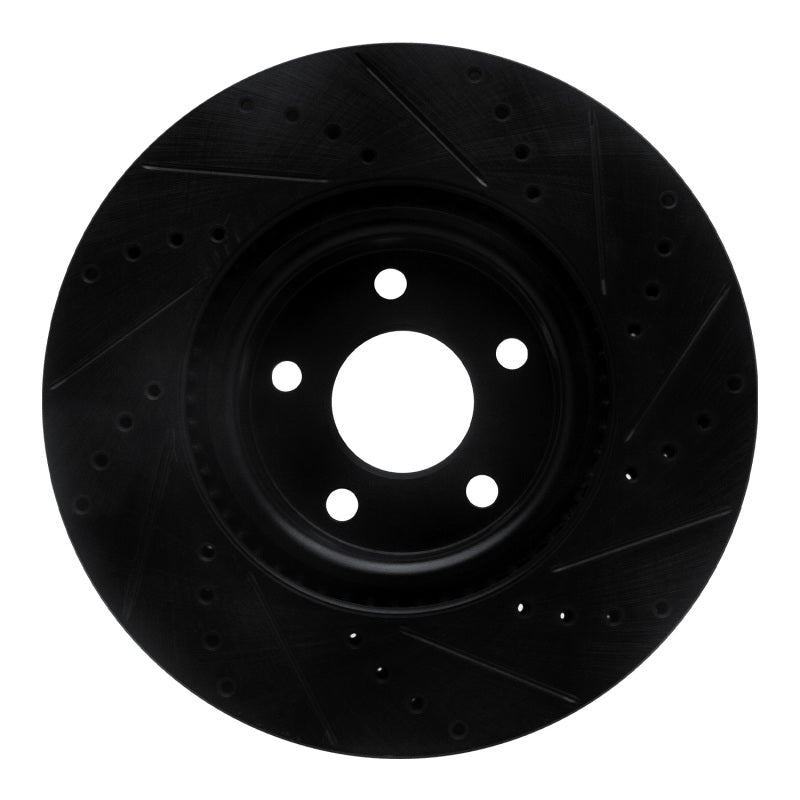 R1 Concepts R1 20-25 Ford BRONCO Sport Front Left Drilled & Slotted Black Brake Rotor
