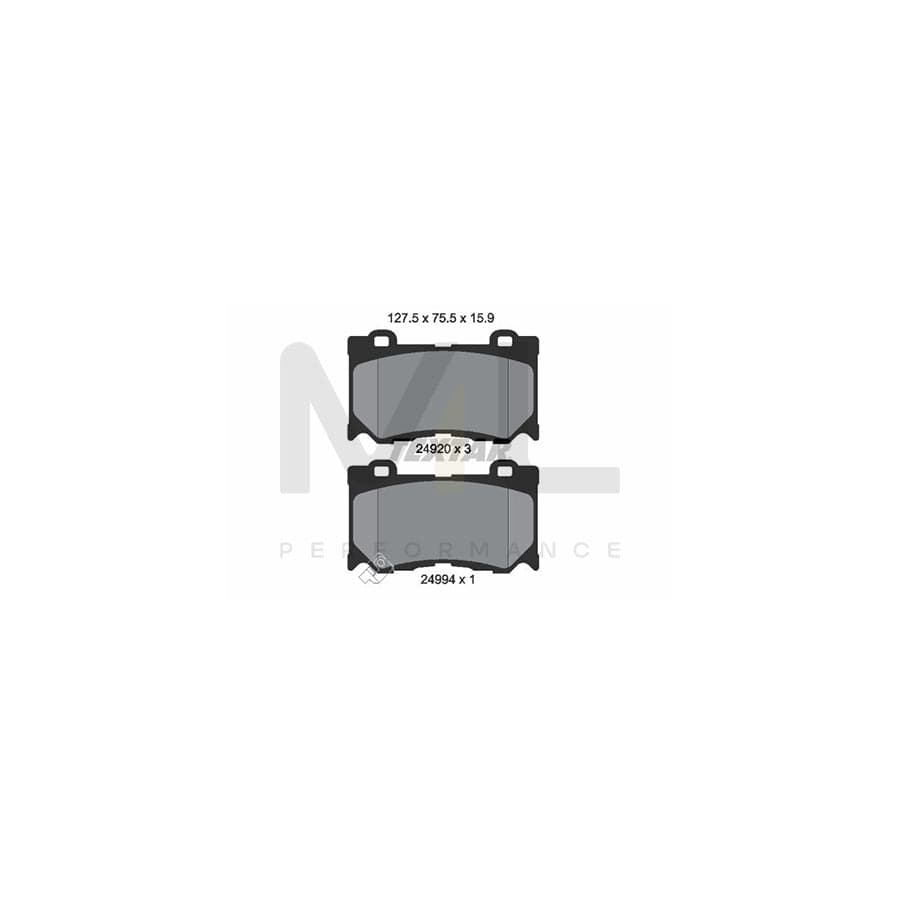 TEXTAR 2492001 Brake pad set with acoustic wear warning | ML Performance Car Parts