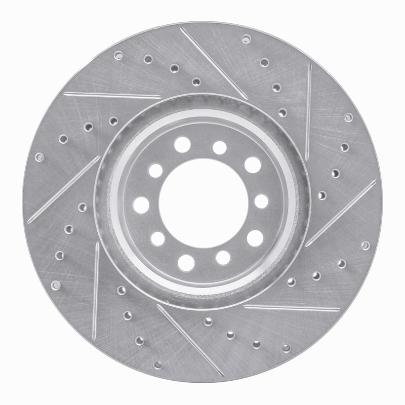 R1 Concepts R1 85-91 Mercedes-Benz 300SD Front Left Drilled & Slotted Silver Brake Rotor