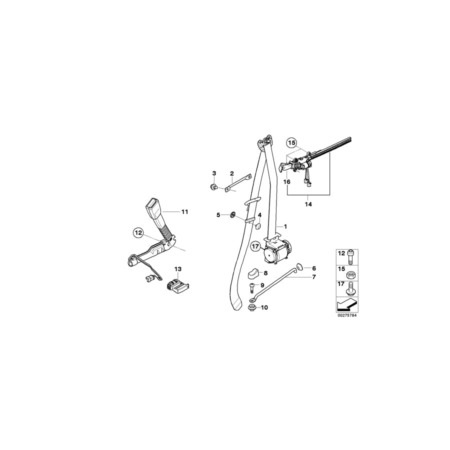 Genuine BMW 72116977811 E84 E81 E92 Bow (Inc. 316i, 330i & X1 28i) | ML Performance US Car Parts