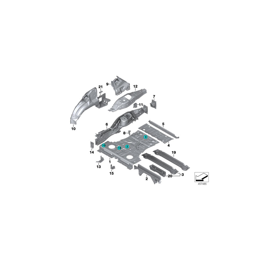 Genuine BMW 41127427815 E72 E70 Bracket, Audio Amplifier (Inc. X5 3.0d) 1 | ML Performance US Car Parts