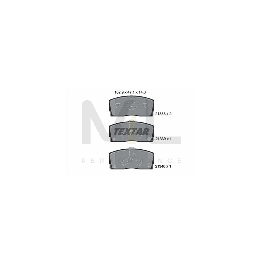 TEXTAR 2133801 Brake pad set with acoustic wear warning | ML Performance Car Parts