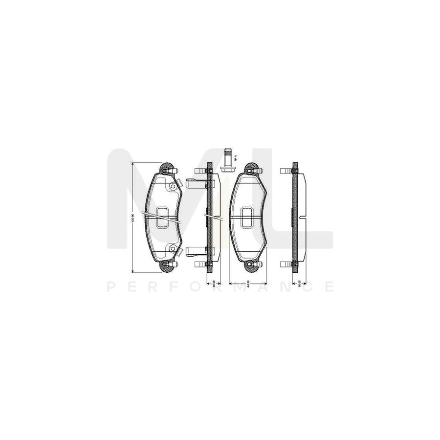 Bosch 0986Tb2344 Brake Pad Set Excl. Wear Warning Contact, With Accessories | ML Performance Car Parts