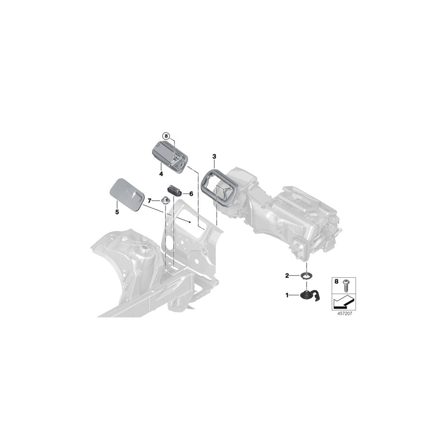 Genuine BMW 64319301586 G16 RR31 Lid Sealing Frame (Inc. 750iX, 725d & 540i) | ML Performance US