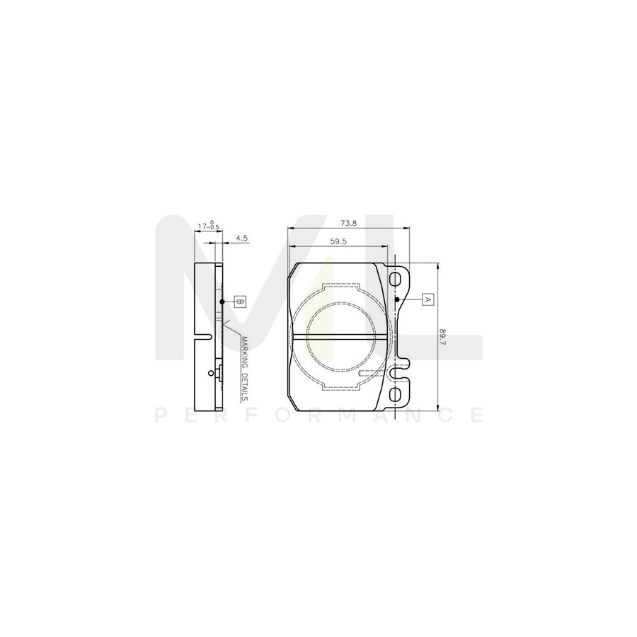 Bosch 0986Tb2051 Brake Pad Set Incl. Wear Warning Contact | ML Performance Car Parts