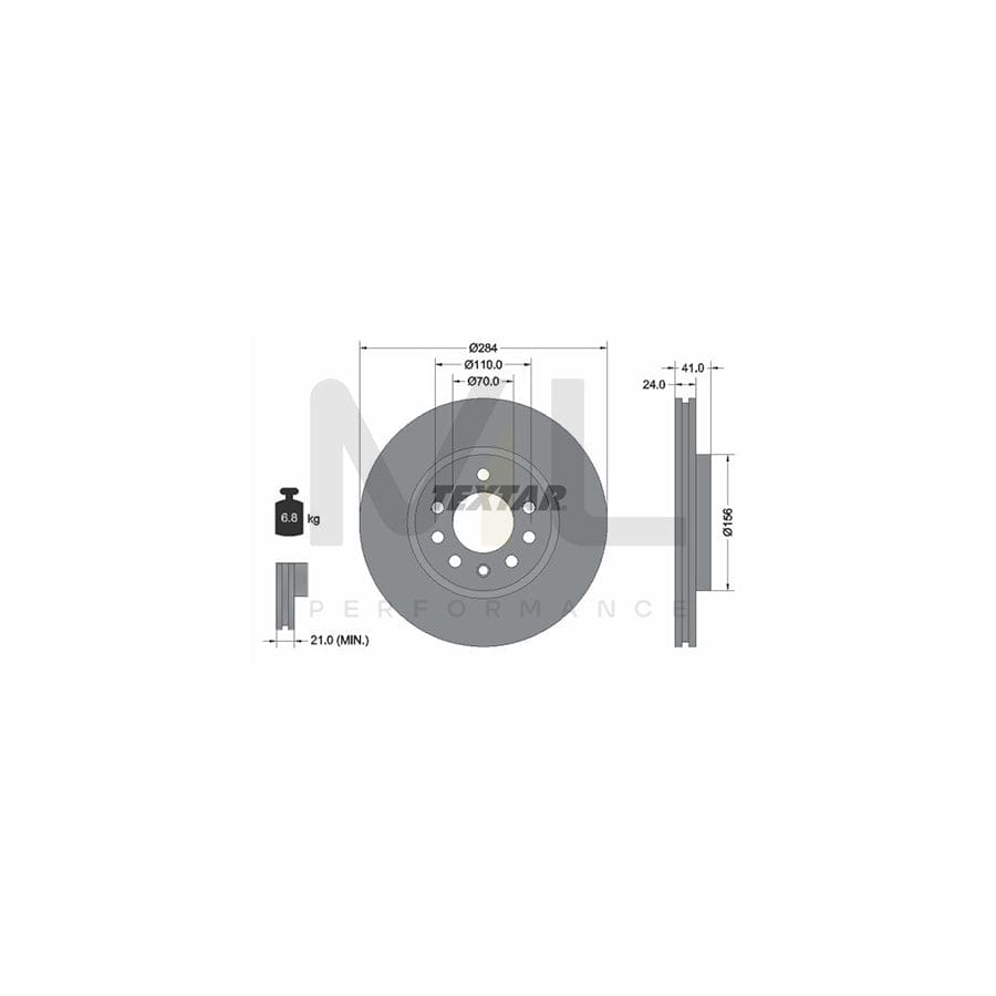 TEXTAR 92066200 Brake Disc Internally Vented, without wheel hub, without wheel studs | ML Performance Car Parts