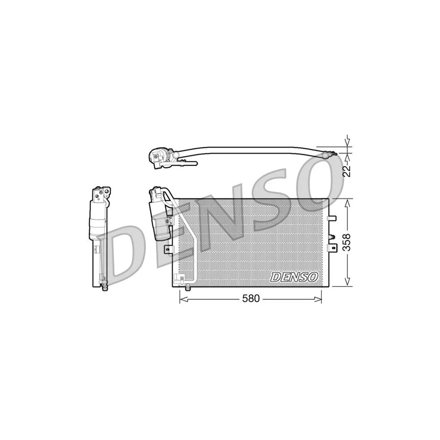 DENSO DCN25003 Air Conditioning Condenser for Saab 9-5