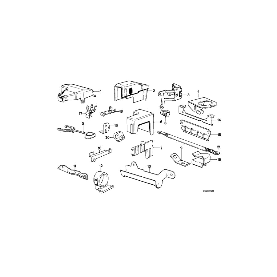 Genuine BMW 12521710575 E30 E28 Diagnosis Plug Bracket (Inc. 320i, 520i & 323i) | ML Performance US Car Parts