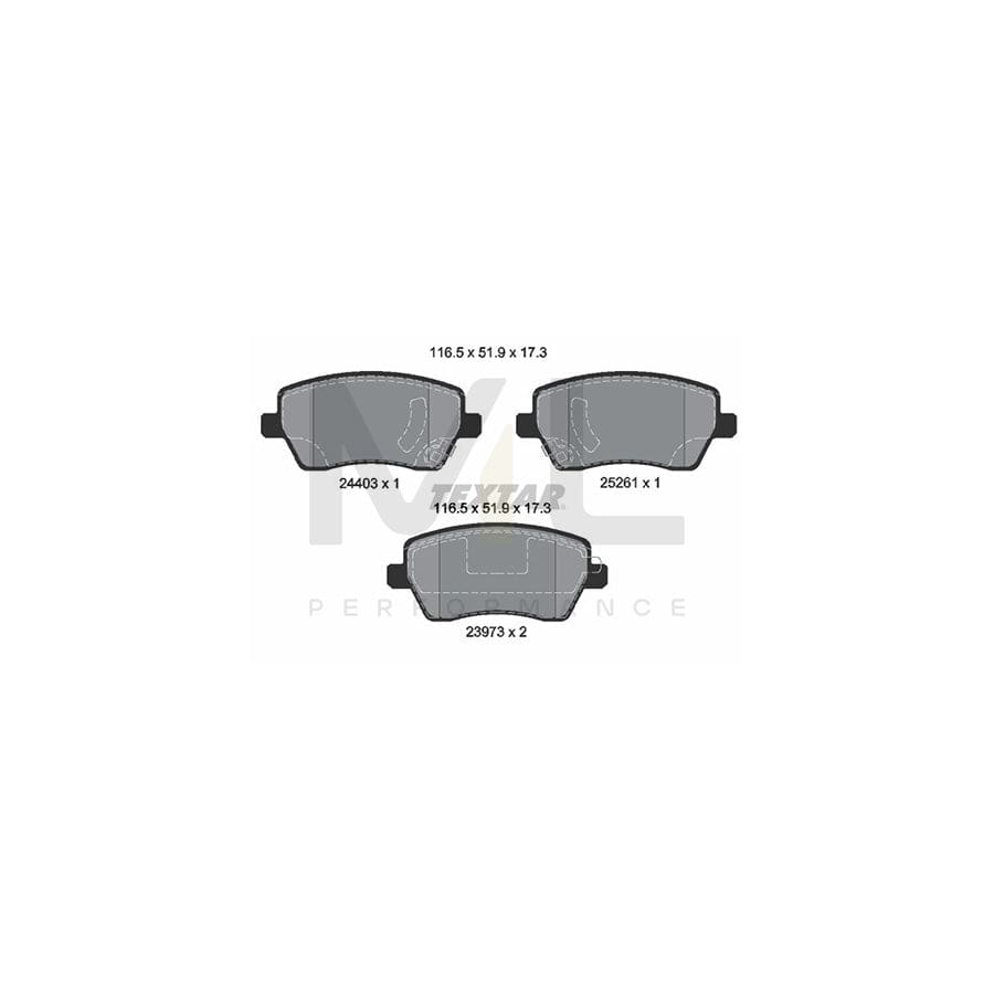 TEXTAR 2440301 Brake pad set with acoustic wear warning | ML Performance Car Parts