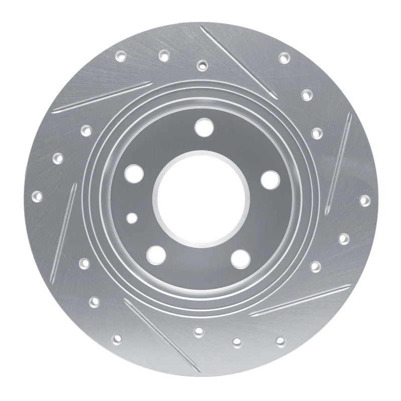 R1 Concepts R1 20-25 Buick Encore GX Rear Left Drilled & Slotted Silver Brake Rotor