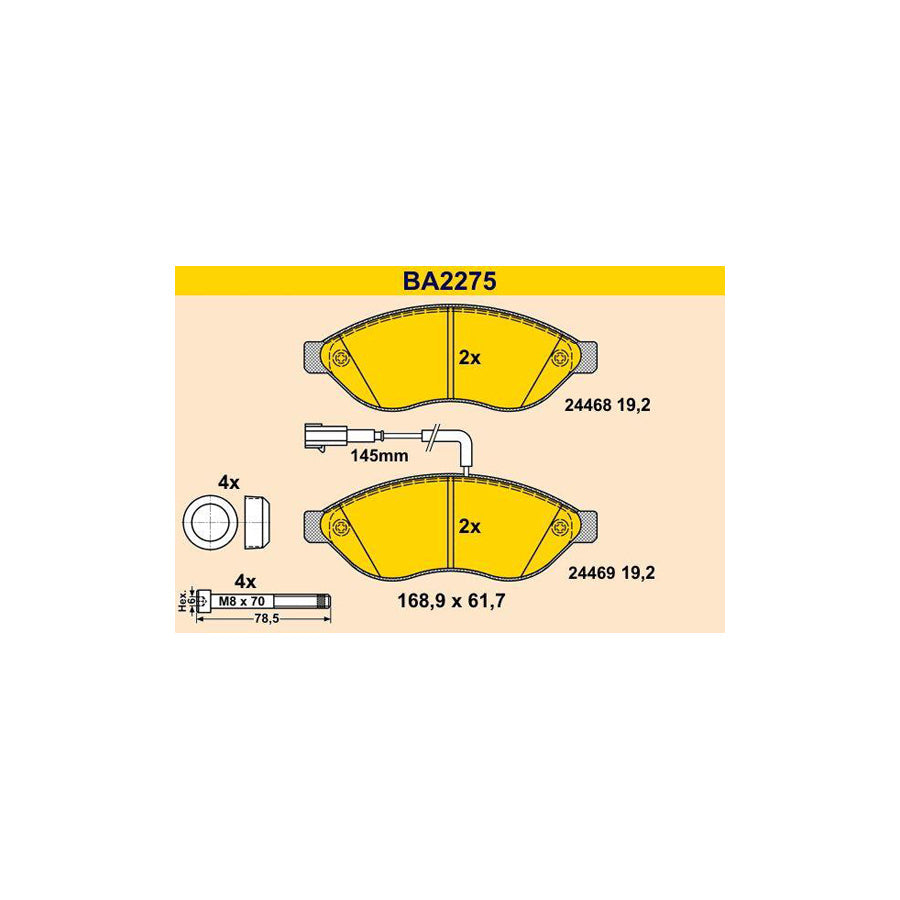 Barum Ba2275 Brake Pad Set