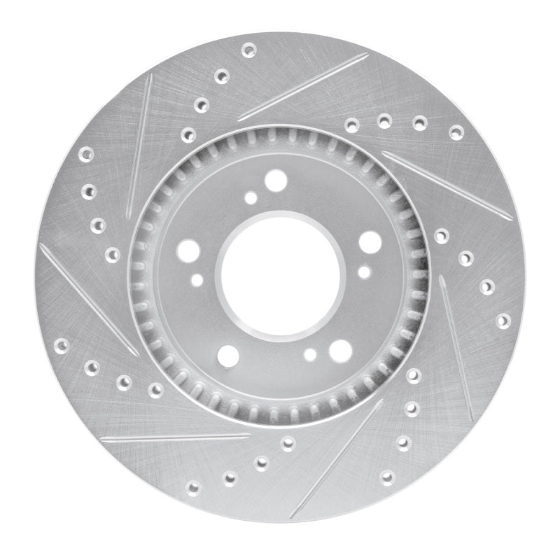 R1 Concepts R1 93-95 Acura Legend Front Right Drilled & Slotted Silver Brake Rotor