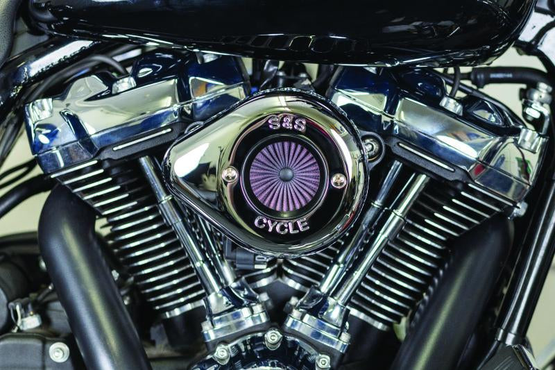 S&S Cycle 2017+ M8 Models Stealth Air Stinger Kit w/ Chrome Teardrop