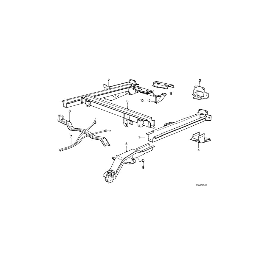 Genuine BMW 41128129292 E30 Reinforcement (Inc. 325i) 1 | ML Performance US Car Parts