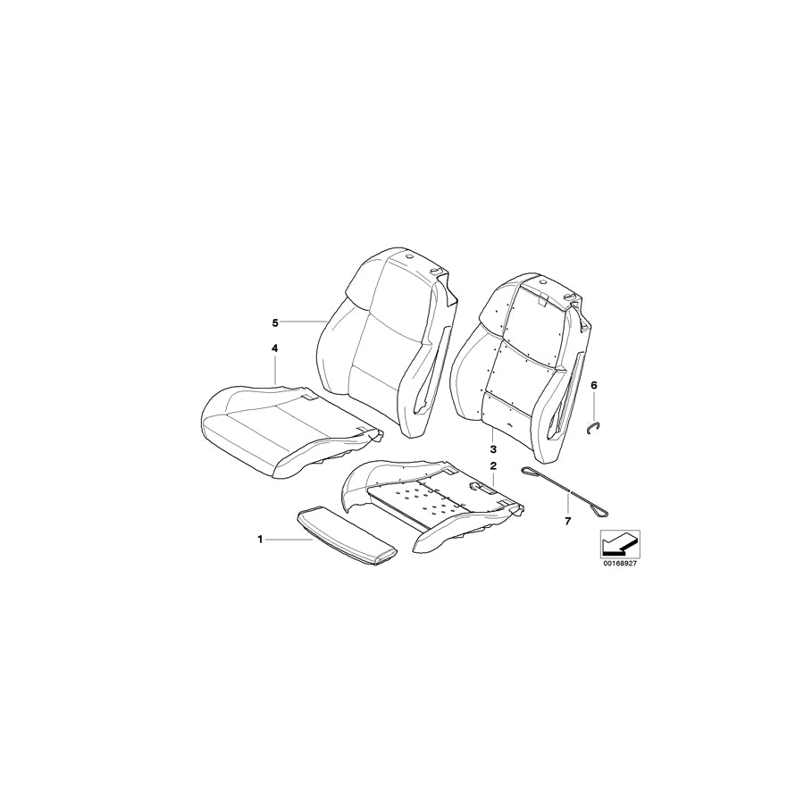 Genuine BMW 52107844215 E93 Cover Backrest Leather Left FUCHSROT (Inc. & M3) | ML Performance US Car Parts