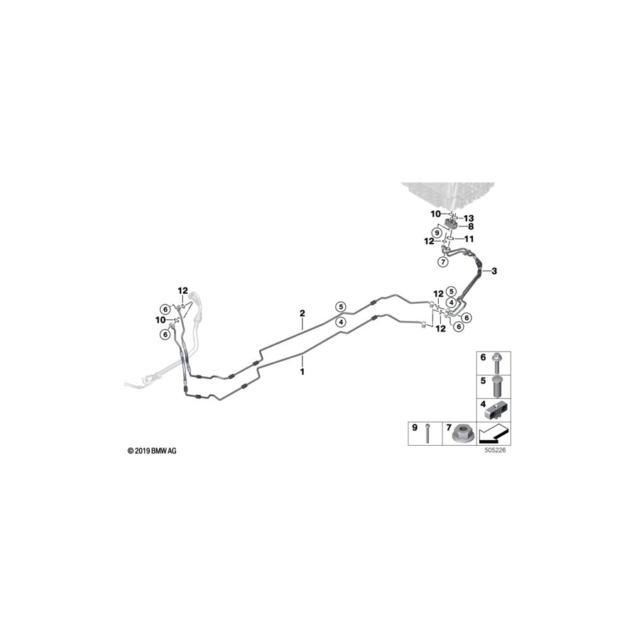 Genuine BMW 64539354547 G01 Suction Line, Underfloor (Inc. X3 30eX) | ML Performance US