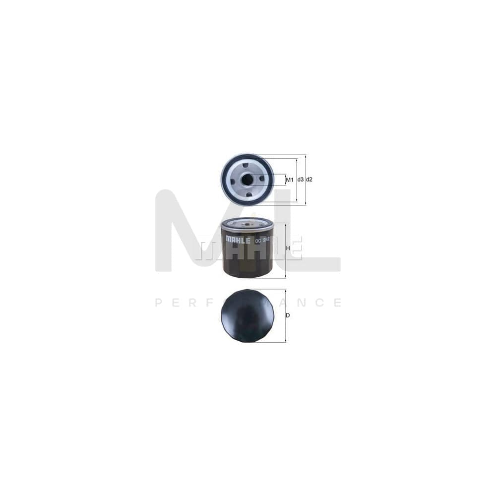 MAHLE ORIGINAL OC 242 Oil Filter Spin-on Filter | ML Performance Car Parts