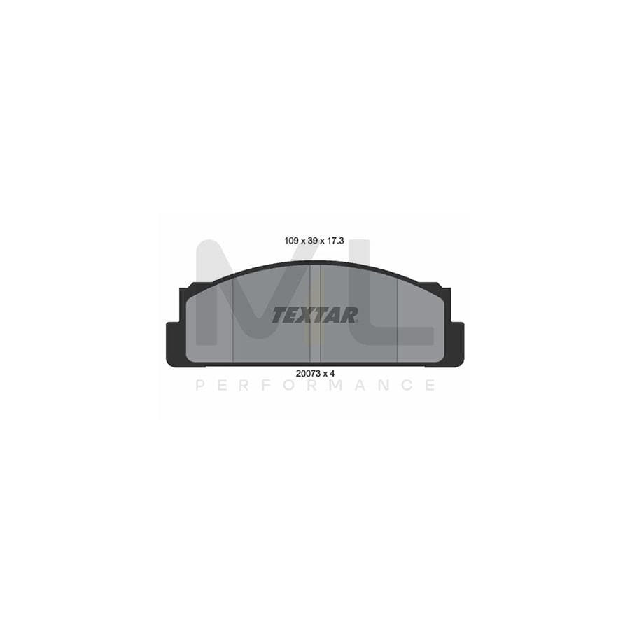TEXTAR 2007304 Brake pad set not prepared for wear indicator | ML Performance Car Parts