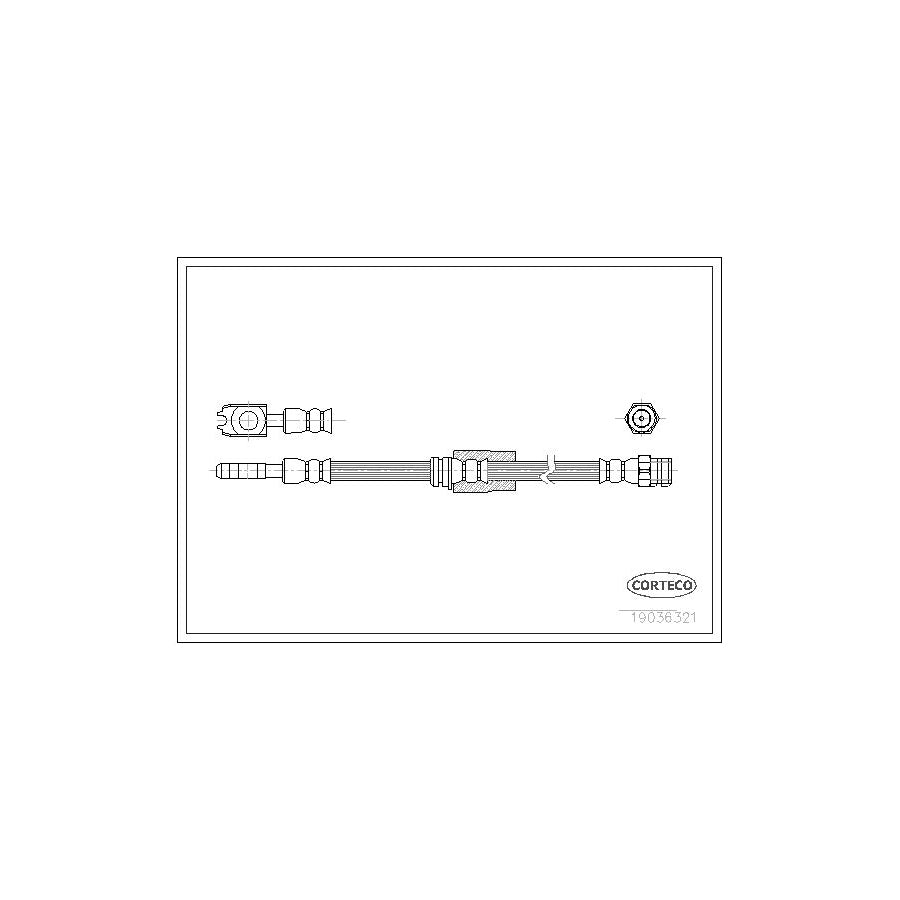 Corteco 19036321 Brake Hose for VW Passat