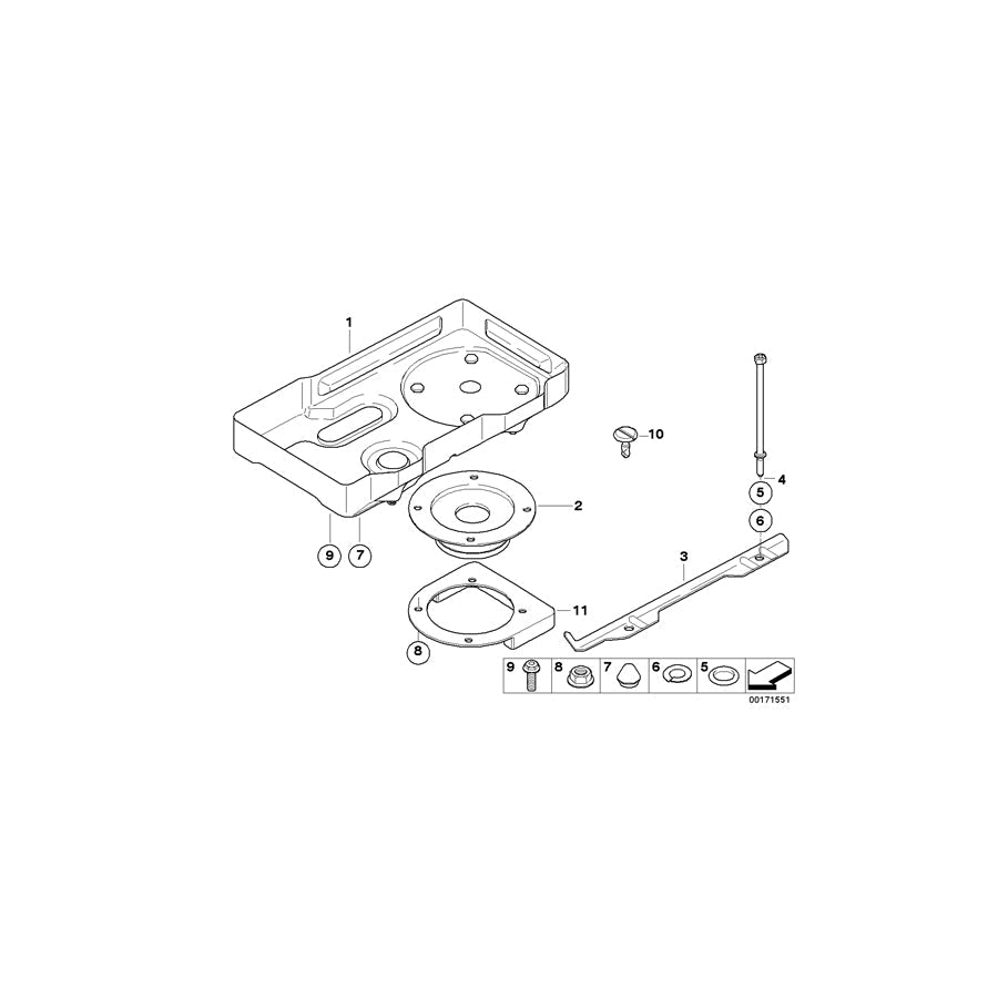 Genuine BMW 51717188481 E93 F33 Battery Tray (Inc. 430d, 428iX & 318i) | ML Performance US