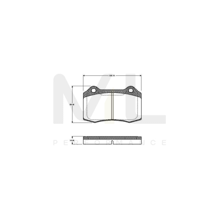 Bosch 0986Tb2244 Brake Pad Set Excl. Wear Warning Contact | ML Performance Car Parts