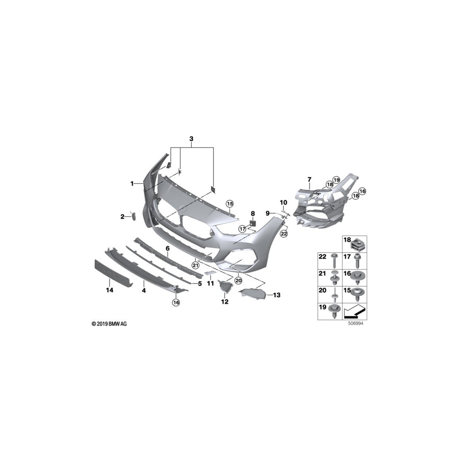 Genuine BMW 51118075515 F44 Mount, Bumper Left MPA (Inc. & M235iX) | ML Performance US Car Parts