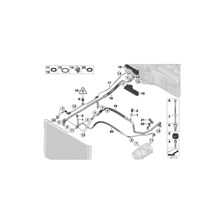 Genuine BMW 64539195547 F15 F10 F11 Dual Clip (Inc. X5 25dX, i3s 120Ah & i3 120Ah Rex) | ML Performance US