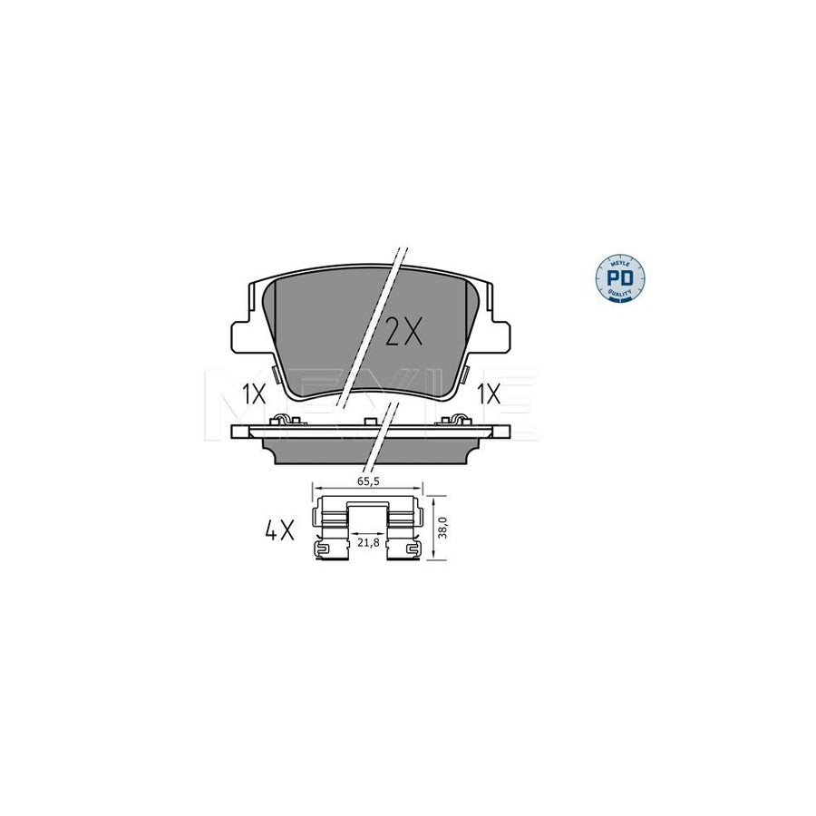 Meyle 025 240 0016/Pd Brake Pad Set
