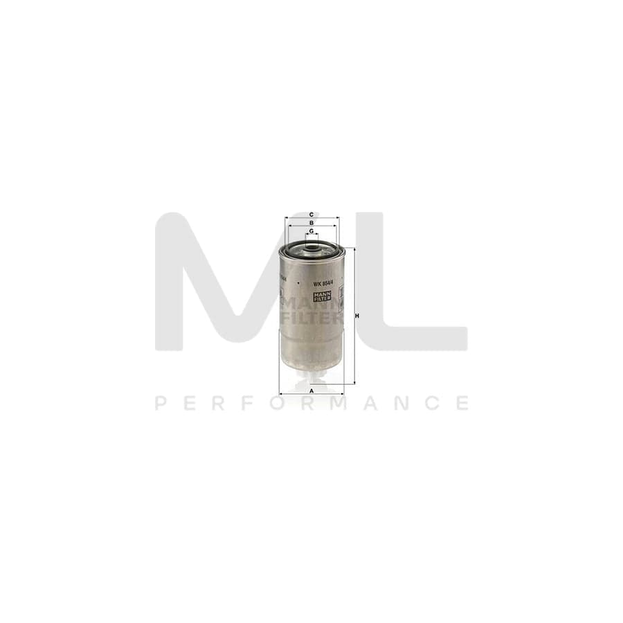 MANN-FILTER WK 854/4 Fuel filter Spin-on Filter