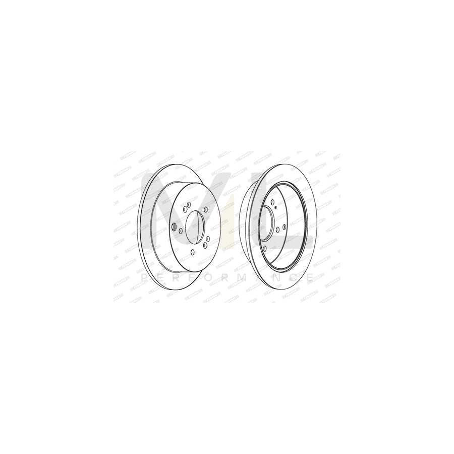 FERODO PREMIER DDF1493 Brake Disc Solid, without bolts/screws | ML Performance Car Parts