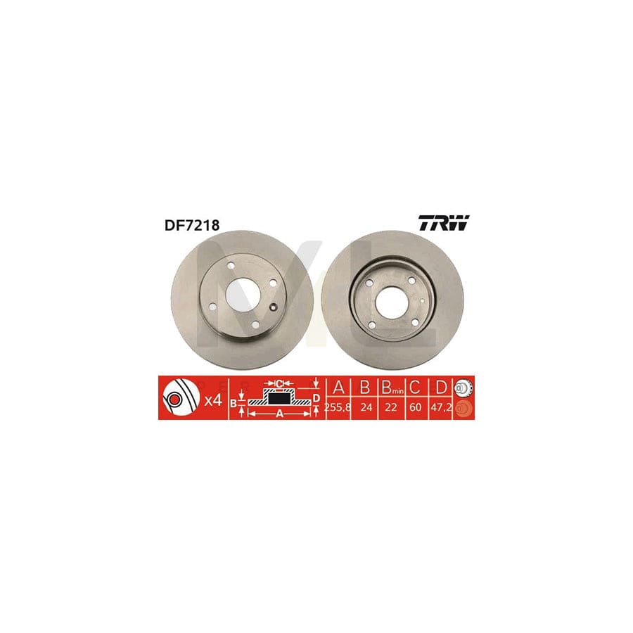 TRW DF7218 Brake Disc Vented, Painted | ML Performance Car Parts