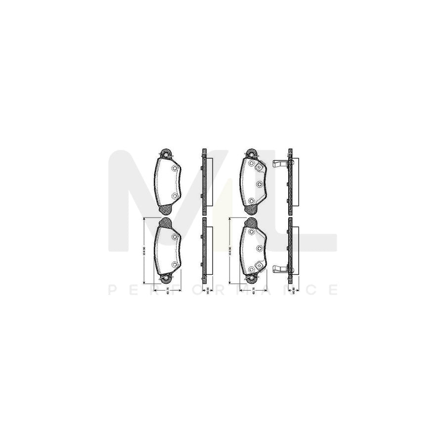 Bosch 0986Tb2336 Brake Pad Set Excl. Wear Warning Contact, With Accessories | ML Performance Car Parts