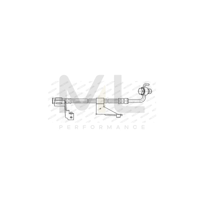FERODO FHY2176 Brake Hose for FORD ESCORT 361mm, F 10X1 | ML Performance Car Parts