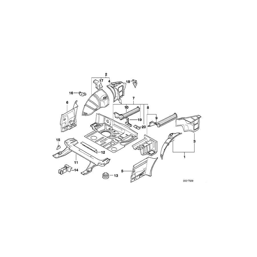 Genuine BMW 41128232116 E36 Centre Backrest Bearing Bracket (Inc. 316i 1.9) 1 | ML Performance UK Car Parts