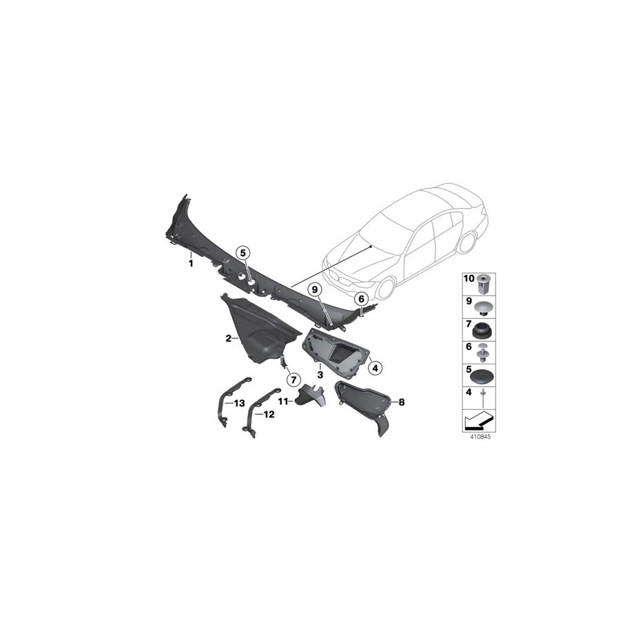 Genuine BMW 51717405639 F34 F32 F36 Right Apron Cover RHD (Inc. 420d, 440i & 430d) | ML Performance US
