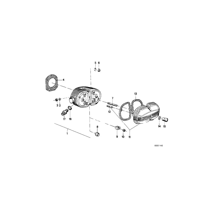 Genuine BMW 11121264564 Cylinder Head Left (Inc. R 75 ) | ML Performance US Car Parts