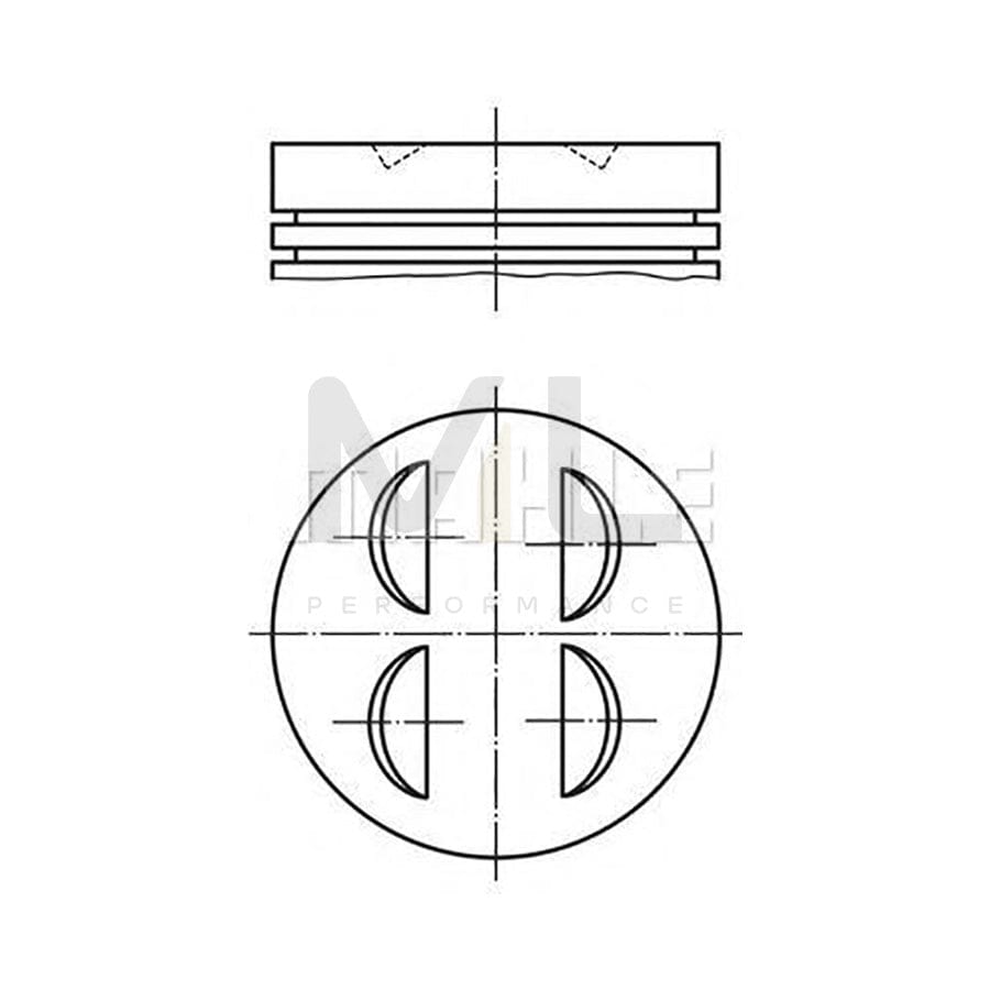 MAHLE ORIGINAL 014 77 02 Piston 87 mm, with piston rings | ML Performance Car Parts