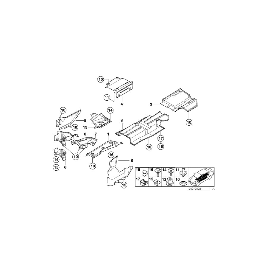 Genuine BMW 51488399575 E36 Heat Resist.Plate Right Engine Support (Inc. Z3 2.8 & Z3 M) | ML Performance US Car Parts