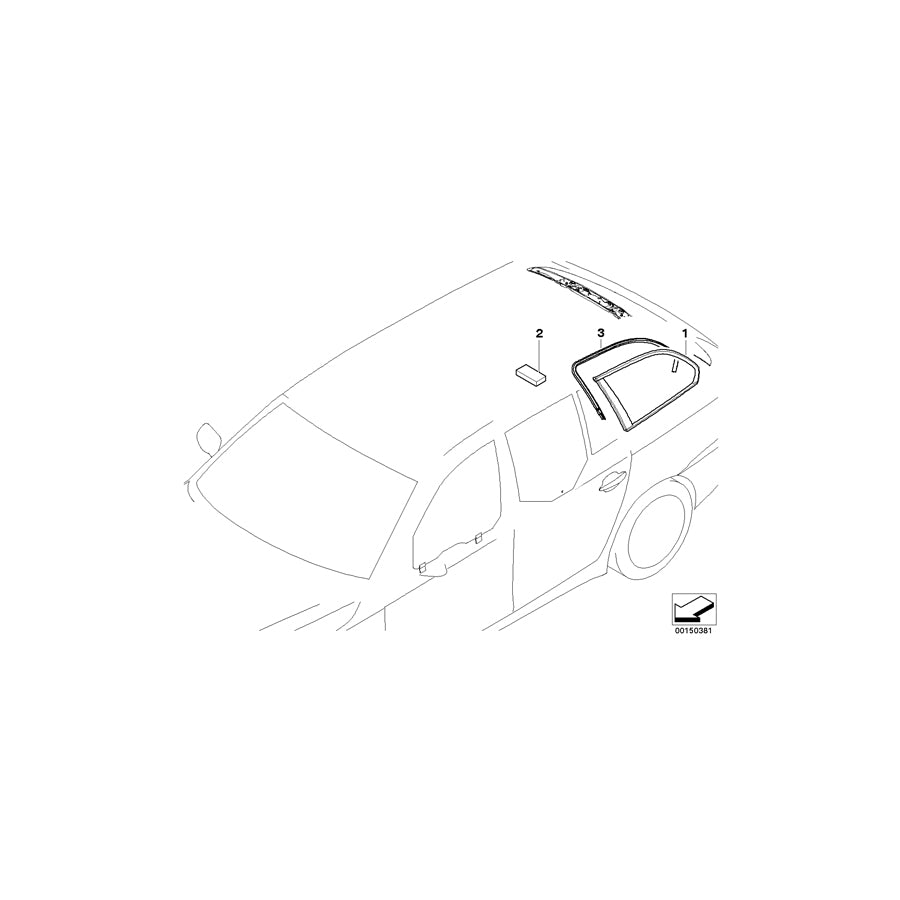 Genuine BMW 51727110581 E61 Edge Protection, Side Window Rear Left (Inc. 535d, 525xi & 525i) | ML Performance US