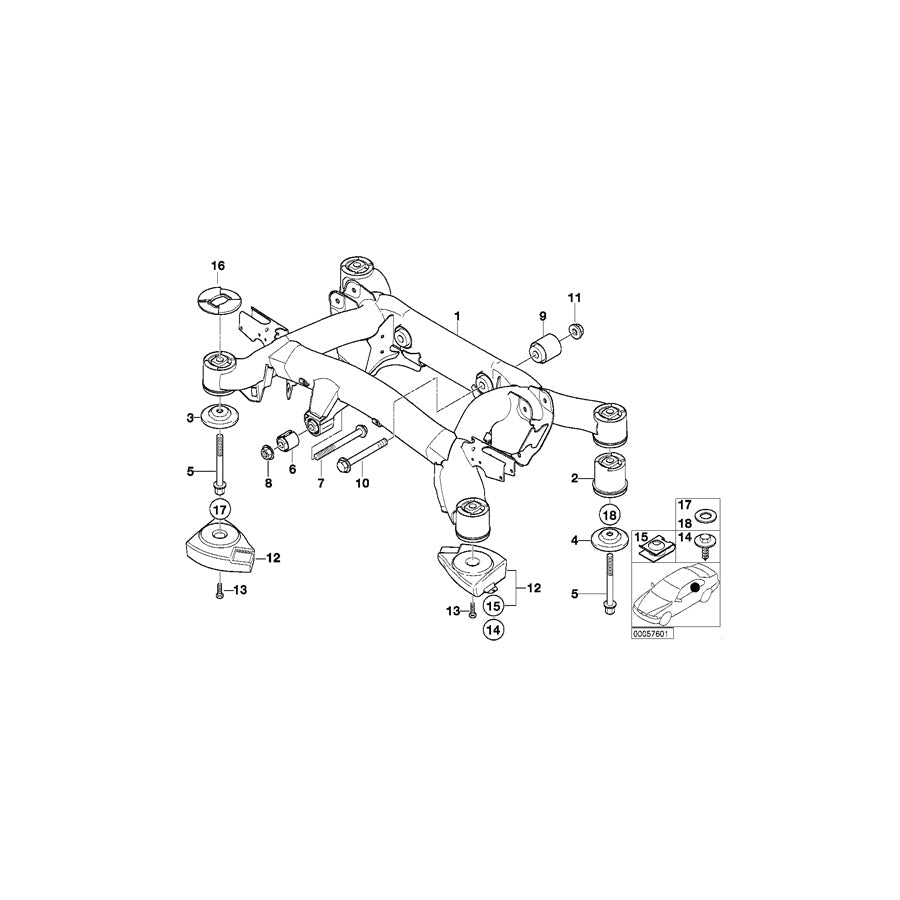 Genuine BMW 33311097351 E39 E52 Washer 3MM (Inc. 520d, 525d & Z8) | ML Performance US Car Parts